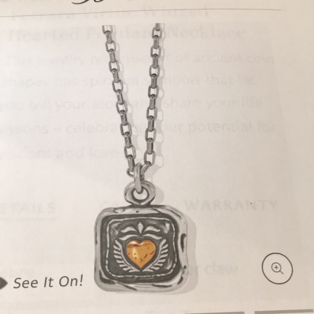 BRIGHTON - FERRARA VIRTUE WINGED HEARTED PENDANT NECKLACE